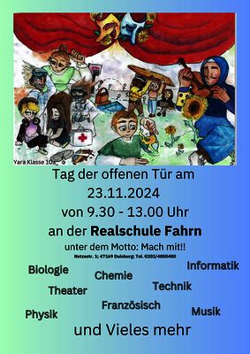 Plakat zum Tag der offenen Tür